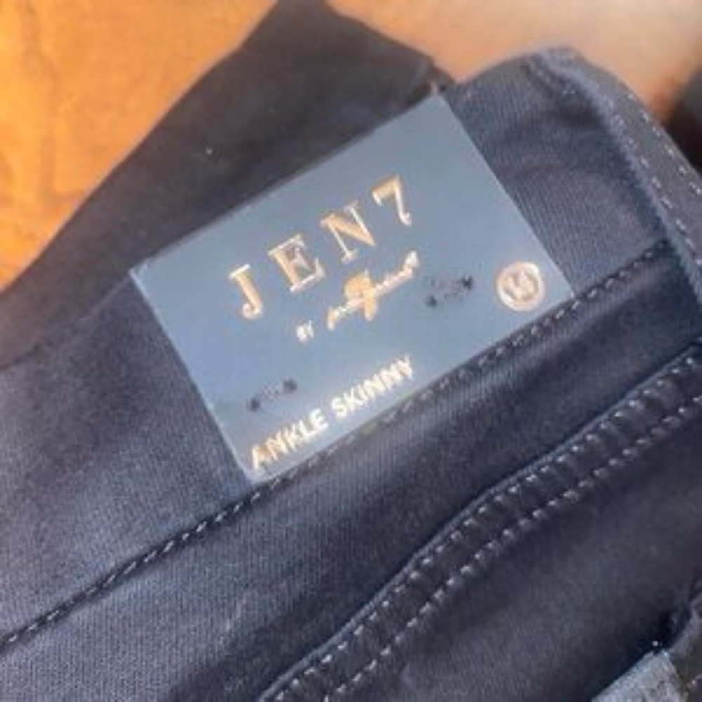 NWT Jen 7 For All Mankind Jeweled Black Ankle Skinny Jeans, sz 14 - Picture 9 of 16